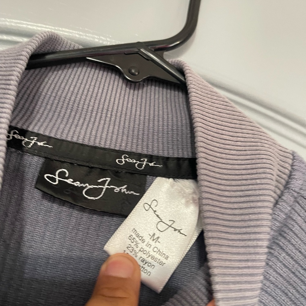 Y2K Sean John Ribbed Gray Jacket size M - Picture 2 of 7